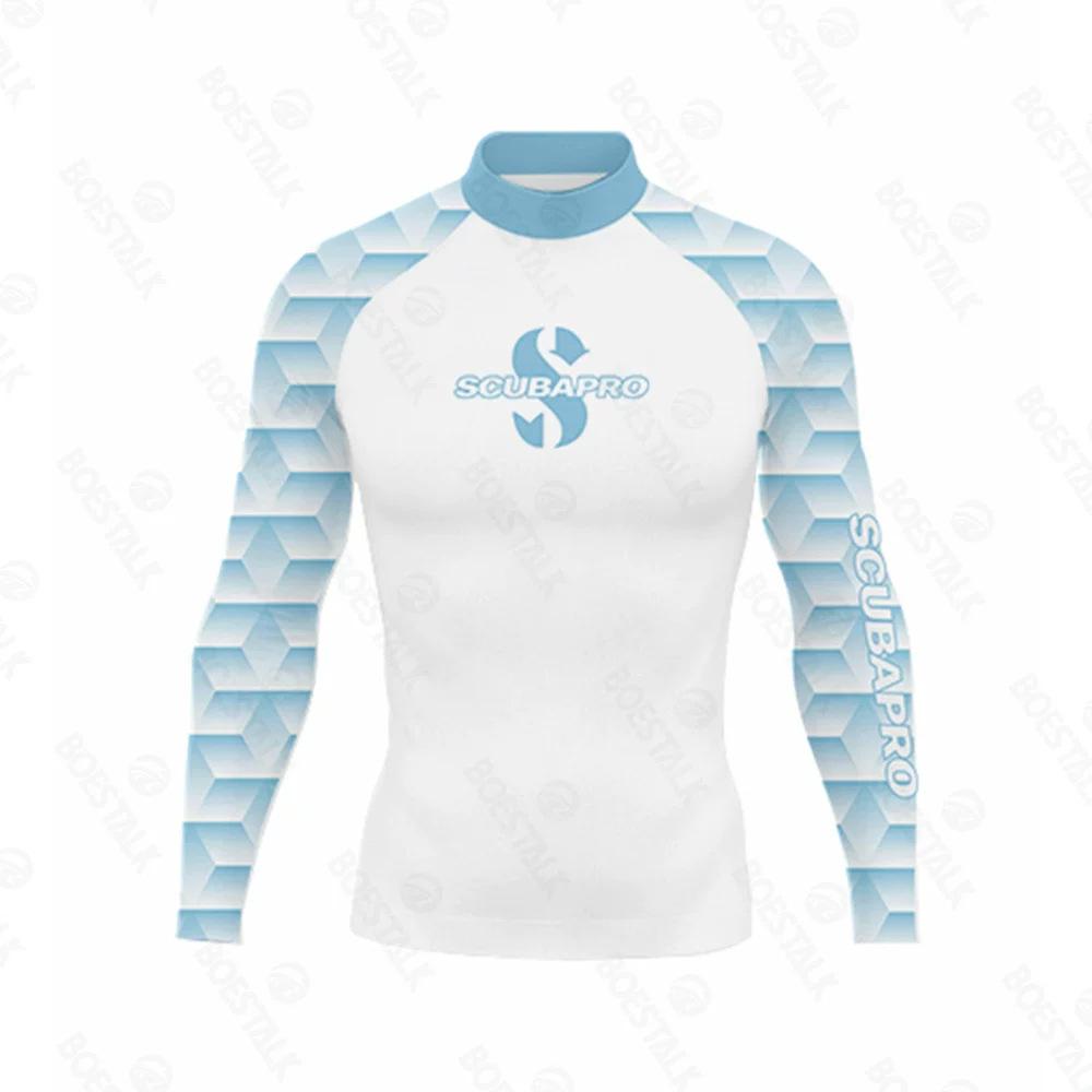 Cross-border special for printed long-sleeved surf suits, tight anti-chlorine wetsuits, beach sunscreen jellyfish suits