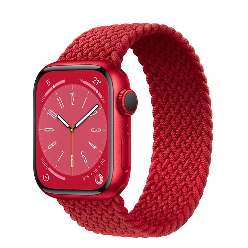 Strap For Apple Watch Band 44mm 40mm 45mm 41mm 49mm 38mm 42mm Elastic Braided Solo Loop Bracelet Iwatch Series 7 Se 3 6 8 Ultra