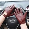 Men Genuine Leather Gloves Ventilation Guantes De Cuero Harley Outdoor Cycling Driving Motorcycle Sheepskin Gloves