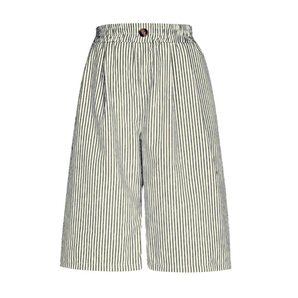Women's Casual Comfortable Striped Button Pocket Summer Shorts