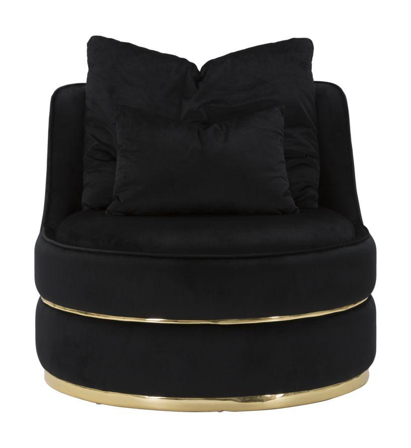 Sessel Paris Space Black Gold Cm Ø 84X72