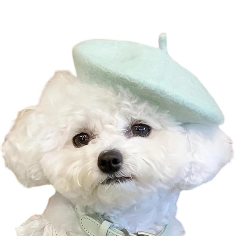 Fashion Pet Beret Hat with Unique Design Enhancing Pet Personality For Social Media Photo And Various Event Gathering