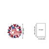 Wooden Patriotic Wreath Door Hanger Independence Day Decoration Wall Sign Plaque Home Hanging Ornament