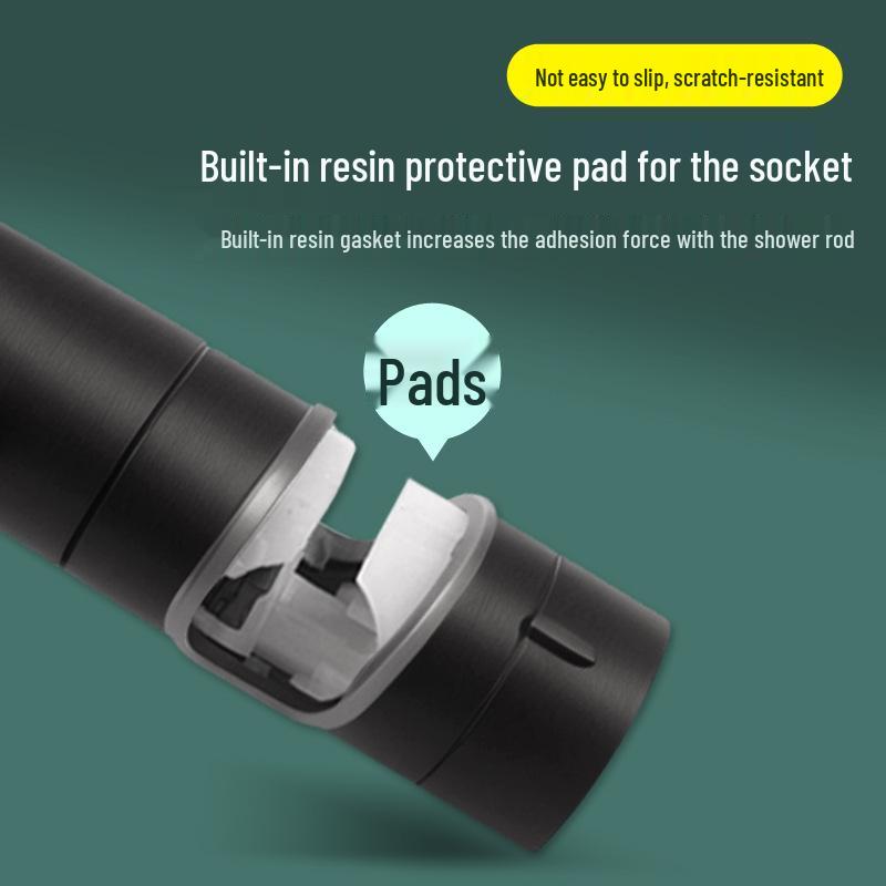 Adjustable No-Drill Shower Head Holder with Sliding Sleeve