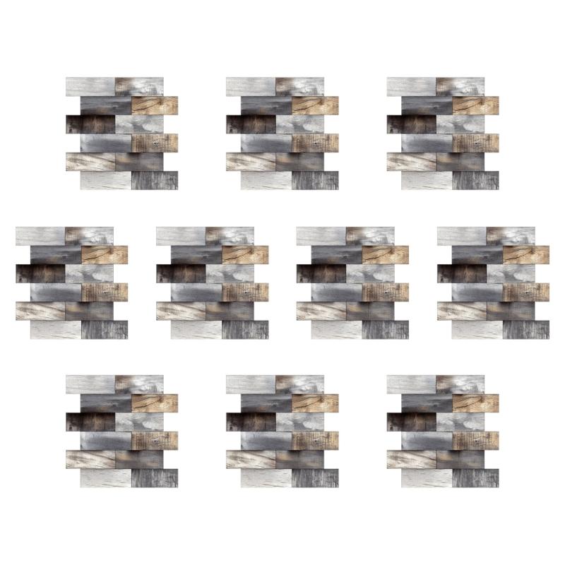 10pack Auto Adhesive 3D Brick Texture Wallpaper Waterproof PVC Decals For Backsplash And Feature Walls