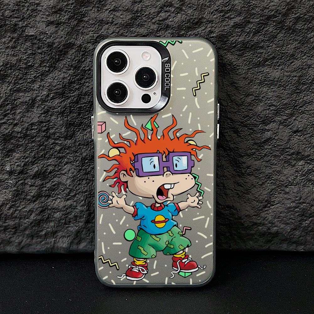 Funny Cartoon R-Rugrat Children Phone Case for Samsung Galaxy S26 S25 Edge S24 S23 S22 S21 FE S20 Ultra Plus 5G Silver Cover