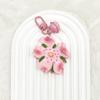 Tulip Peach Flower Keychain Lotus Car Key Ring Lovely Peach Blossom Pendant  Key Decor