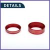 Media Volume Gear Shift Switch Knob Cover Ring for Ford Mach-E 21-24 Red 2Pcs