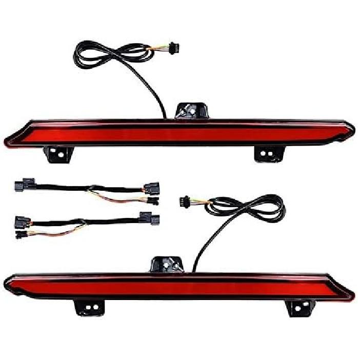 LED Rear Bumper Reflector Tail Lights Turn Signal Sequential Flashing Brake Driving Fog Lamps Accessories Kit Compatible With Honda Accord 10th 2018