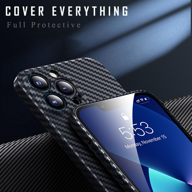 Ultra dünne Karbonfaser Skin Hülle für iPhone 16E 17 Air 16 15 14 Plus 13 12 11 Pro Max Schutzhülle Matte Harte PC Abdeckung