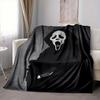 1pc Ghostface Mask Blanket Lightweight Flannel Blanket Throw Blanket For Sofa, Bed, Travel, Camping, Livingroom, Office, Couch
