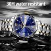 BINBOND Top Brand Luxury Fashion Quartz Watch Men Waterproof Week Date Clock Stainless Steel Sport Watch Men Quartz Wristwatch