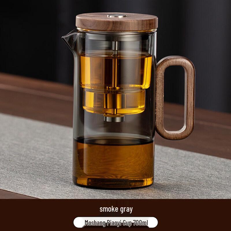 Qīwēi One-Button Glass Tea Infuser Teapot
