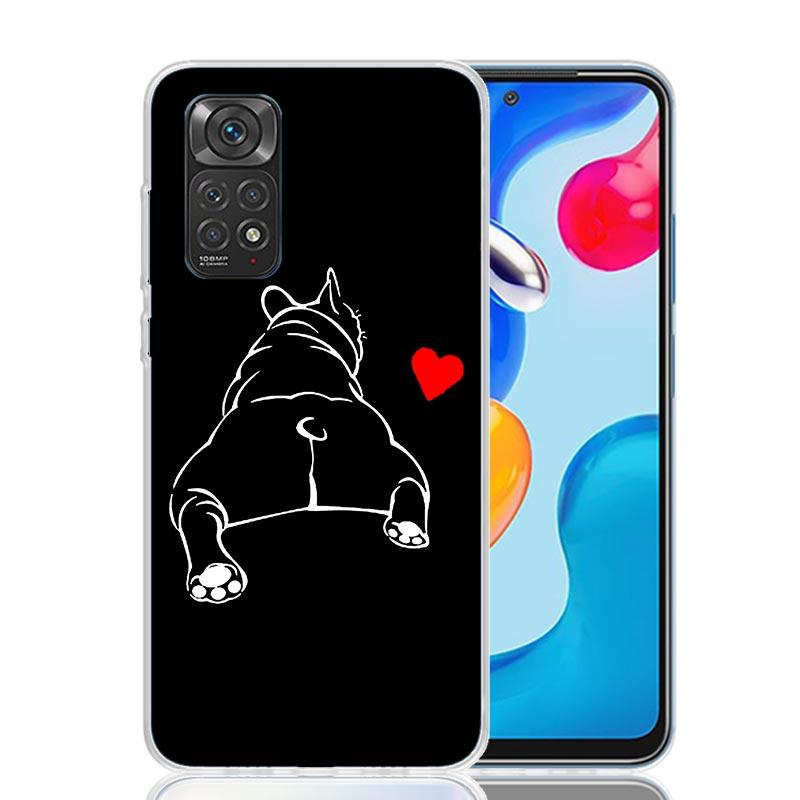 French Bulldog Black White Phone Case For Xiaomi Redmi Note 14 13 14S 12S 12 11S 11T 11E Pro Plus 10S 10 9S 9 Art Customized Coq