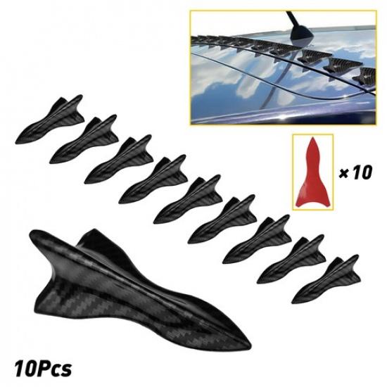 Accessories Car Roof Shark Fin Decorative Sticker Carbon Fiber Decors Universal