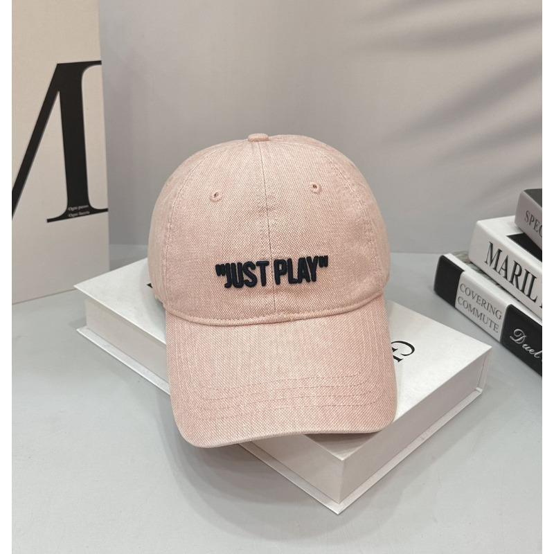 

Three-dimensional letter baseball cap men s and women s big head circumference fashionable versatile blue cap tide One size розовый