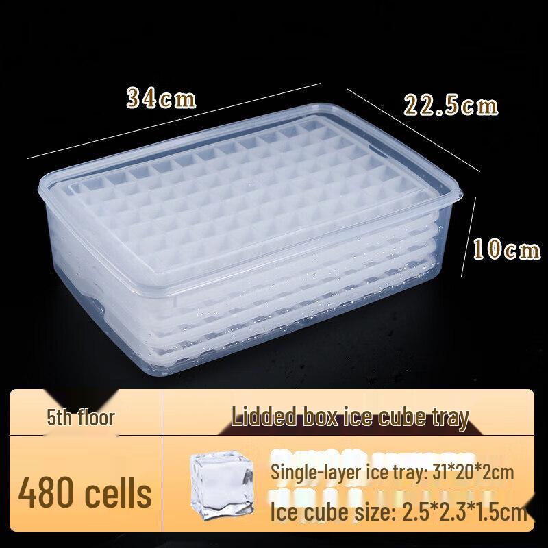 Qiwei Large Capacity Ice Cube Tray with Storage Box