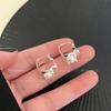 2Pcs/Set Sparkly Earrings Ear Stud Piercing Jewelry Korean Women'S Temperament Circle Pearl Earrings Party Jewelry Accessories