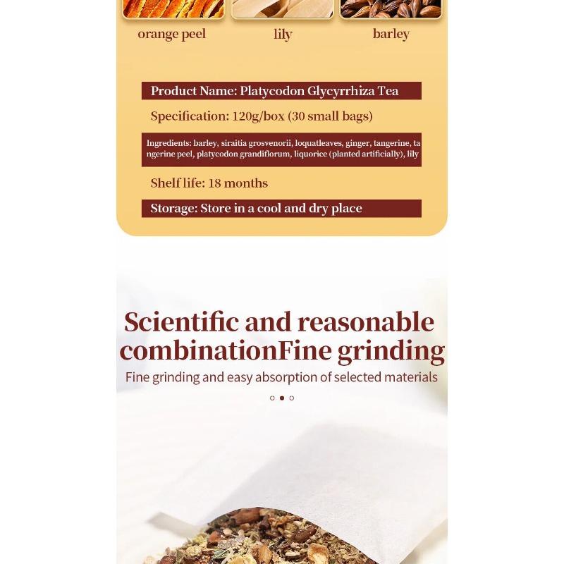 Platycodon Glycyrrhiza Tea Healthy Herb Tea Bag 120g/30 Bags