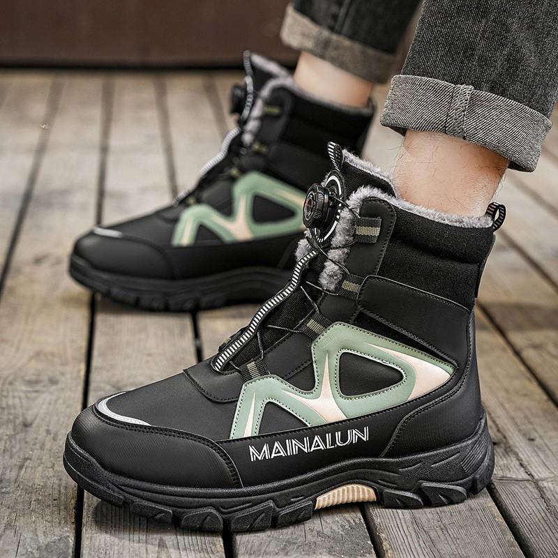 Mens Winter Fleece Lined Snow Boots Thick Sole Warm Cotton Shoes Outdoor Non Slip Size 39-48