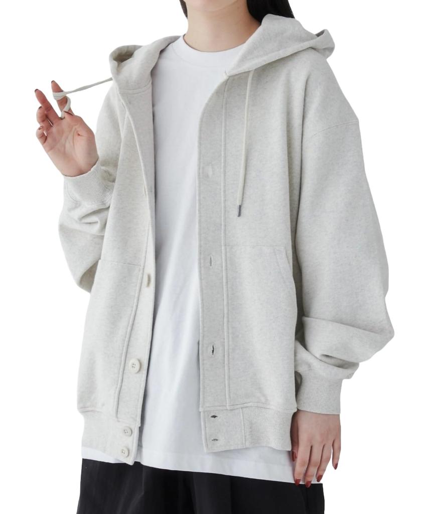 WEGO Hooded Sweatshirt Solid Size L Men's Cardigan, Unisex, Simple, Color, Loungewear, Gift, Spring, Summer, Autumn, Winter, Gray,