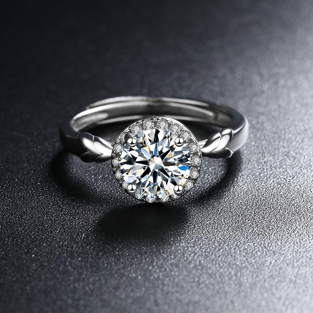 Korean Style Women's Zircon Diamond Open Finger Ring Jewelry