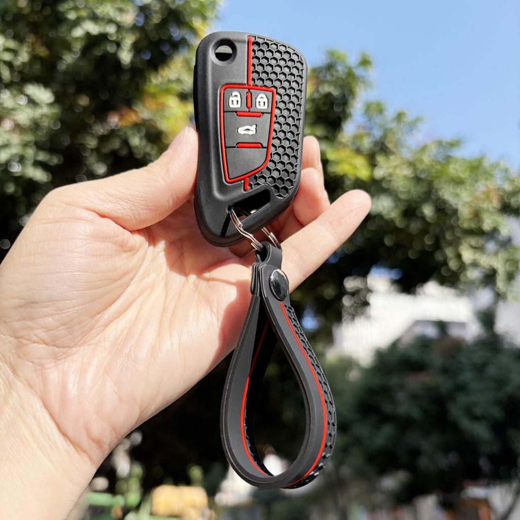 Silicone Key Case For Chevrolet Chevy Camaro Cruze Malibu Impala Equinox Folding Cover Key Caps Holder Modified Key 2/4/5buttons