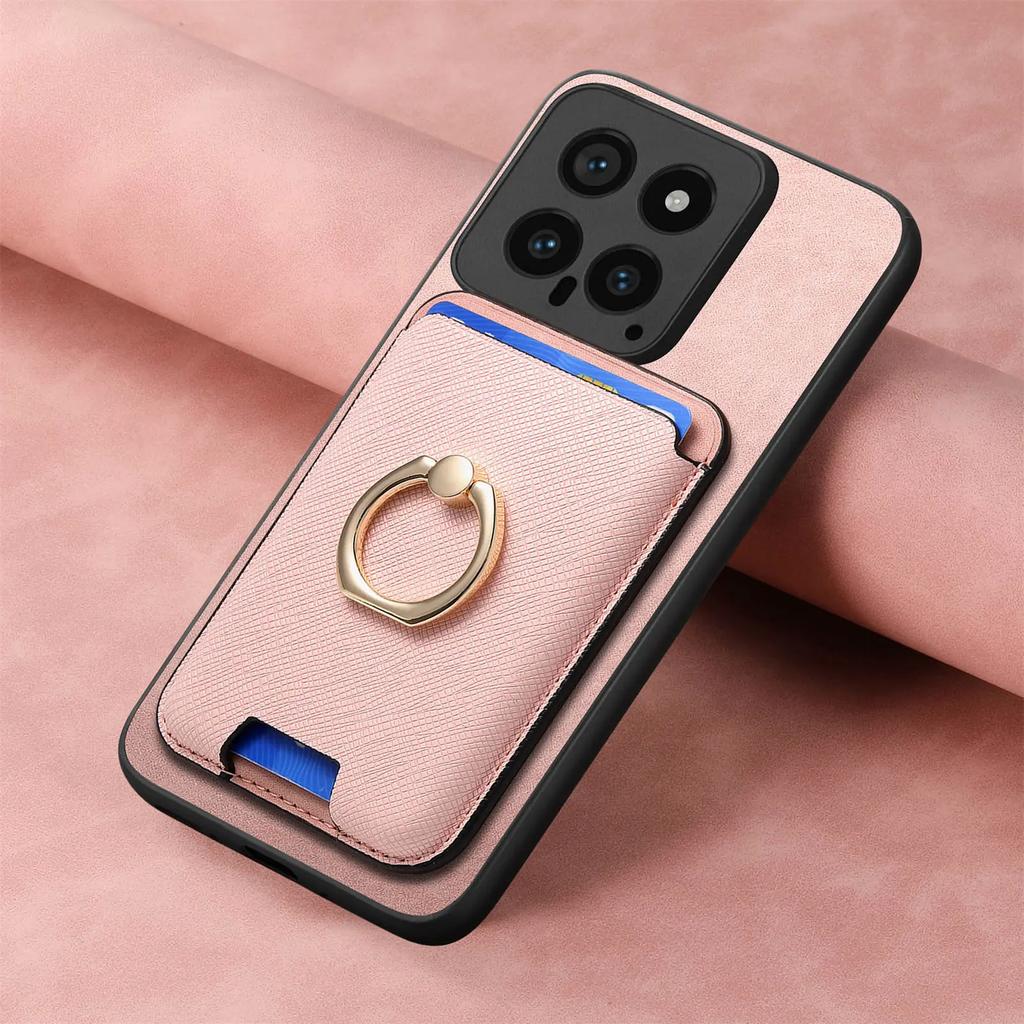 2 In 1 Vertical Card Solt Magnetic Ring Holder Wallet Case For Redmi Note 13 Pro Plus 12 11 13T POCO X6 14 Ultra Bag Stand Cover