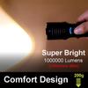Ultra Bright 100000 Lumens LED Flashlight Rechargeable Handheld Torch High Power LED Flash Light Zoom Portable Lantern 26650