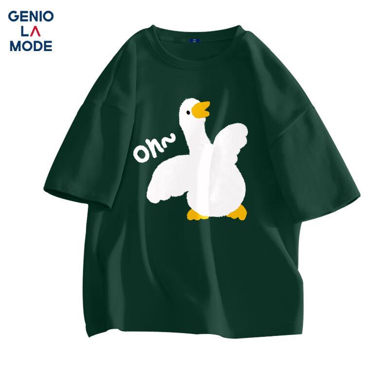 GENIOLAMODE Men s Short Sleeve Cotton T-Shirt L