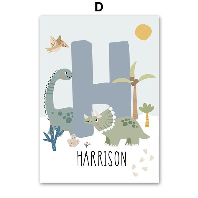 Earth Dinosaur T-Rex Brachiosaurus Nursery Wall Art Canvas Painting Nordic Dino Posters And Prints Pictures Baby Kids Room Decor