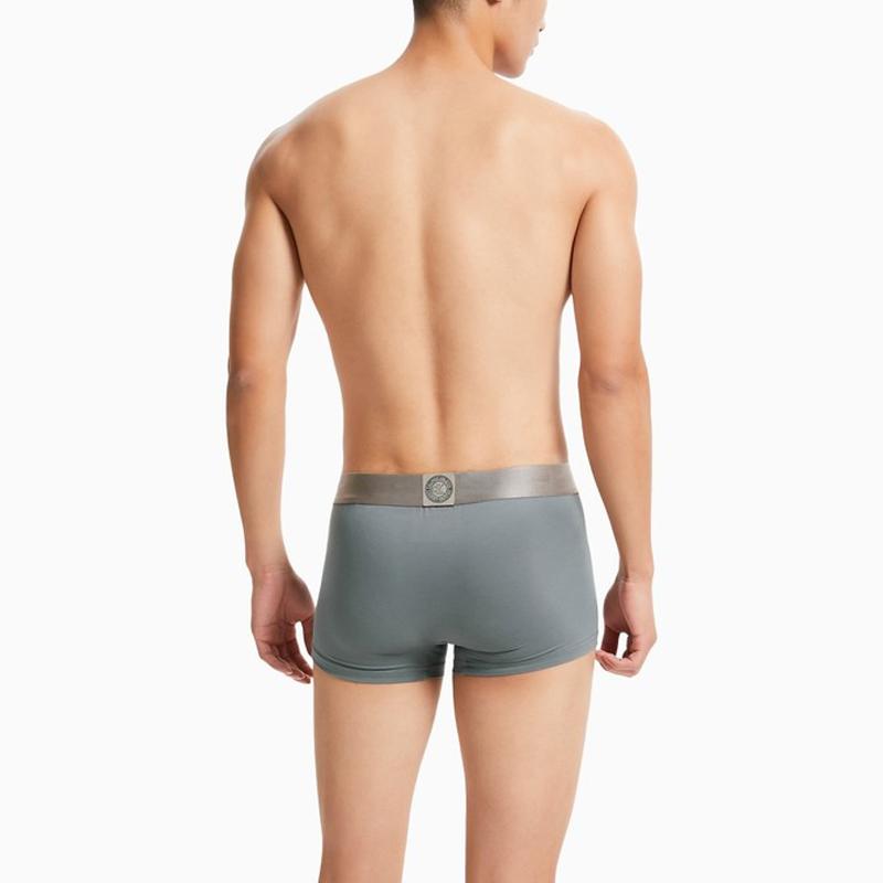 Calvin Klein Shiny Gravity Glossy Waistband Smooth Breathable Anti-Chafing Boxer Briefs Men Underwear Gray NB2540-5GS