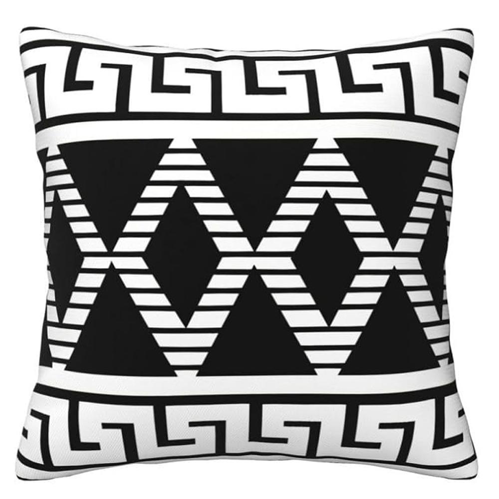 Black - and - White Geometric Pillow Covers, Modern Minimalist StyleLiving Room Sofa Cushion Cover,  Bedroom Room Decoration