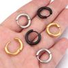 2pcs Stainless Steel Circle Hoop Earrings 10mm Simple Metal Round Earrings For Women Girls Piercing Jewelry Making Accessories