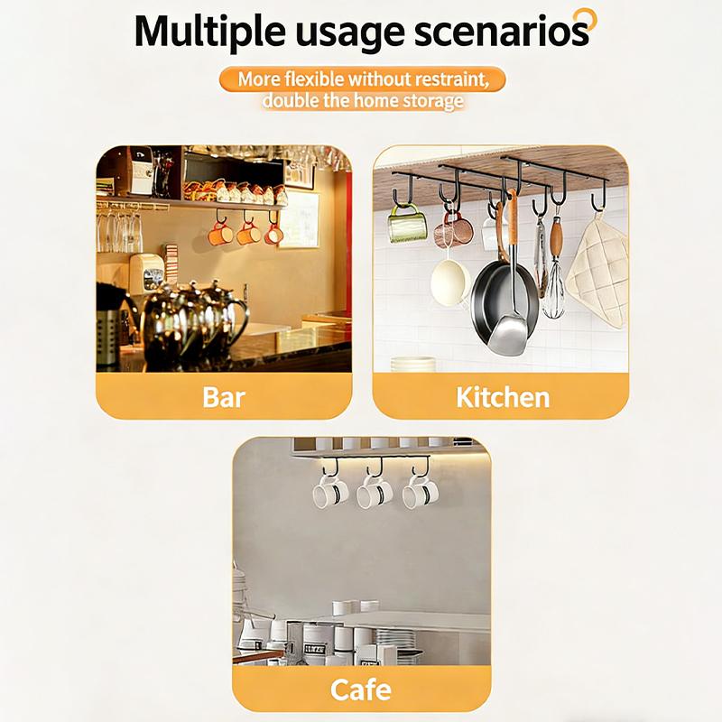 Minimalist Cabinet Mug Hooks Water Cup Racks And Upside-Down Coffee Cup Display Rack