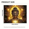Arazzo Buddha Dorato da Appendere alla Parete, Decorazione Artistica Zen per Meditazione, Sfondo con Alone Spirituale per Soggiorno Camera da Letto