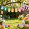 Cute Rabbit Banner Easter Felt Bunny Eggs Garland Wall Hanging Bunting Flag 2026 Spring Easter Party Home Decoration Supplies