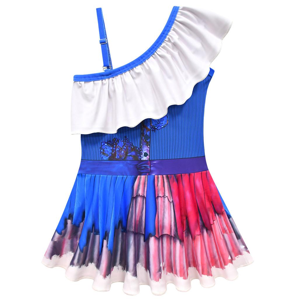 

20845 Kids Girls Lily Lovebraids Print Blue Ruffle One-piece Swimsuit Swimwear 100cm синий