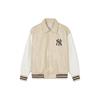 MLB SS24 New York Yankees Color Block Logo Knopfjacke Unisex Jacke Beige 3AJPM0241-50SAL