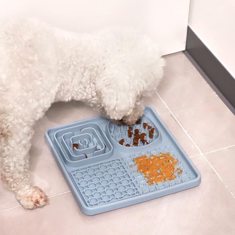Tapete de Silicone para Lamber para Animais de Estimação Alimentador Lento para Cães com Ventosa