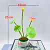 Nelumbo Fake Sp Potted Plant With Plastic Pot For Home Decor And Display Office