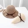 Women's Bow Fisherman Hat Straw Hat Sun Protection and Sunshade Hat Spring and Summer
