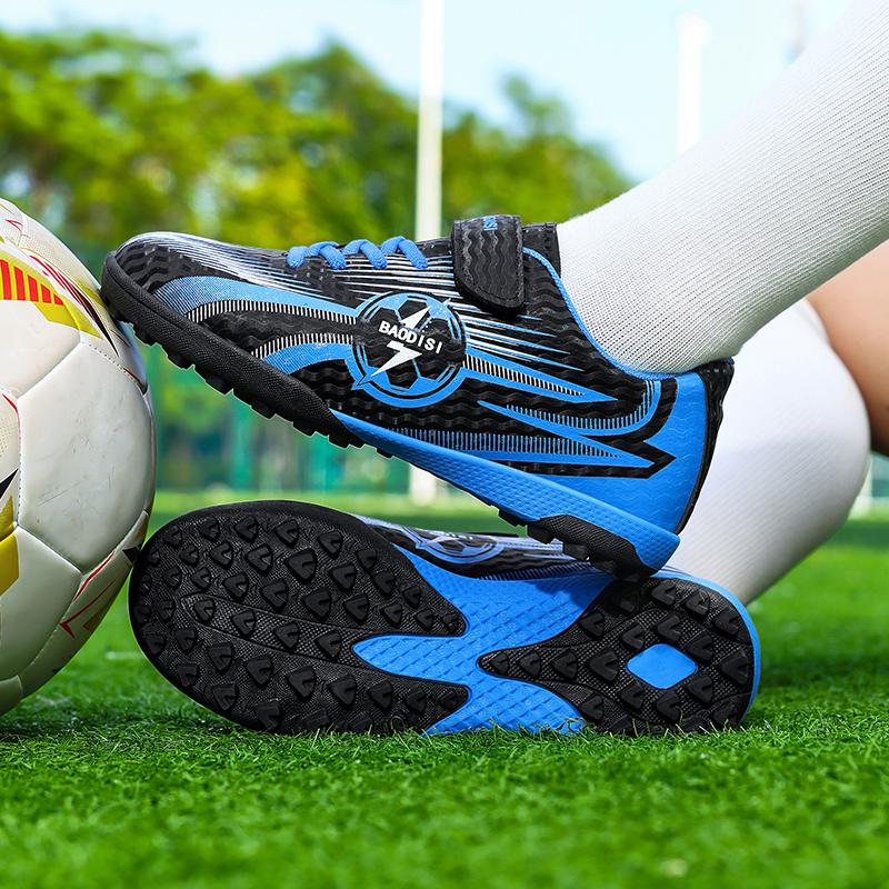 28-39 Boys Football Boots AG/TFSpike Rubber Soft Sole Kid's Professional Artificial Turf Training Football Boots for Girls