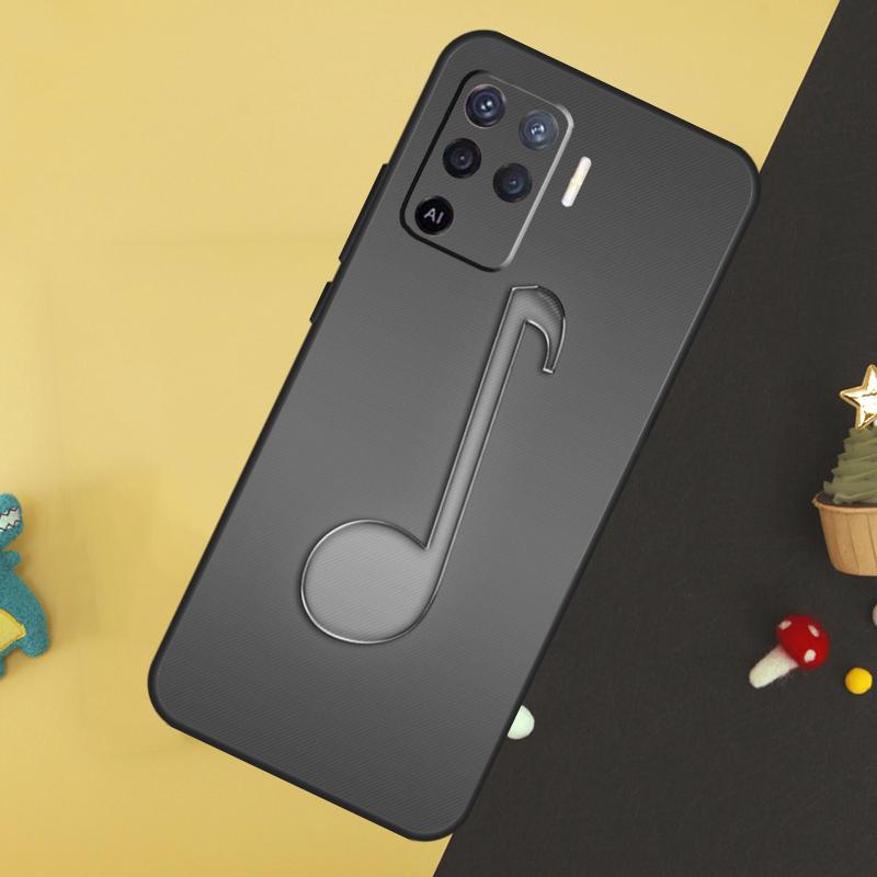 Treble Clef Music Note Case For Oppo A5 Pro A6 A15 A16 A76 A96 A17 A57 A98 A58 A78 A18 A38 A54 A74 A94 A40 A60 A80