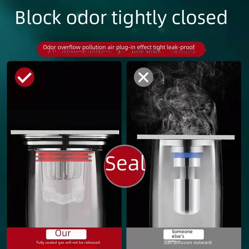 Lux Deodorizing Bathroom Floor Drain Cover – Universal Anti-Odor Sealed Core