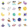 New 50 Mysterious Universe Planet Series Pink Planet Mars Mixed and Matched No Repeat Decoration Stickers