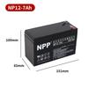 Naipu NPP 12V 120Ah Solar Colloidal Battery for Household, UPS, RV, Street Lighting