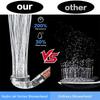 1-3Pcs Filtered Shower Head Bathroom ABS High Pressure Water Saving Spray Handheld Clear Showerheads with Filter Beads