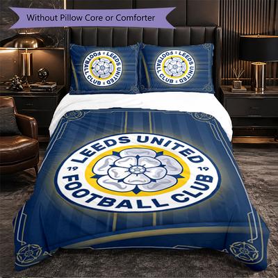 Leeds United Bettwäsche-Set 3-teilig Bettbezug Dekorative Bettwäsche für Jugendzimmer Heimdekoration