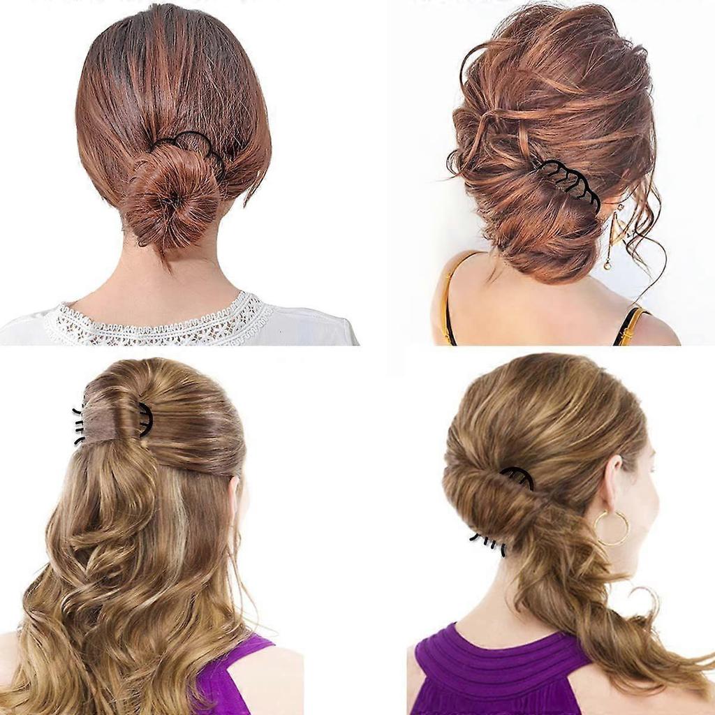 7 Pcs Metal Hair Side Combs Hair Fork Clip Teeth Hair Pin Stick for Updo Bun, U